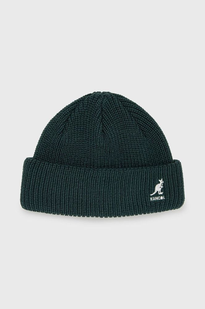 Шапка Kangol колір зелений з товстого трикотажу (2690540)
