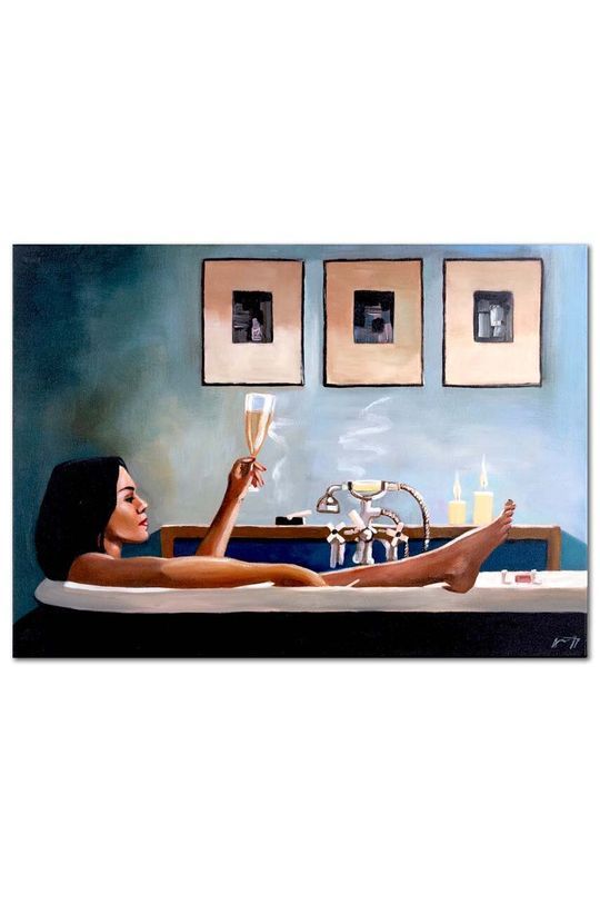Репродукція на полотні Jack Vettriano, Kobieta w wannie колір барвистий