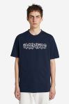 Бавовняна футболка Wood Wood Bobby Shatter Logo T-shirt колір синій з принтом 12225707.2489-NAVY