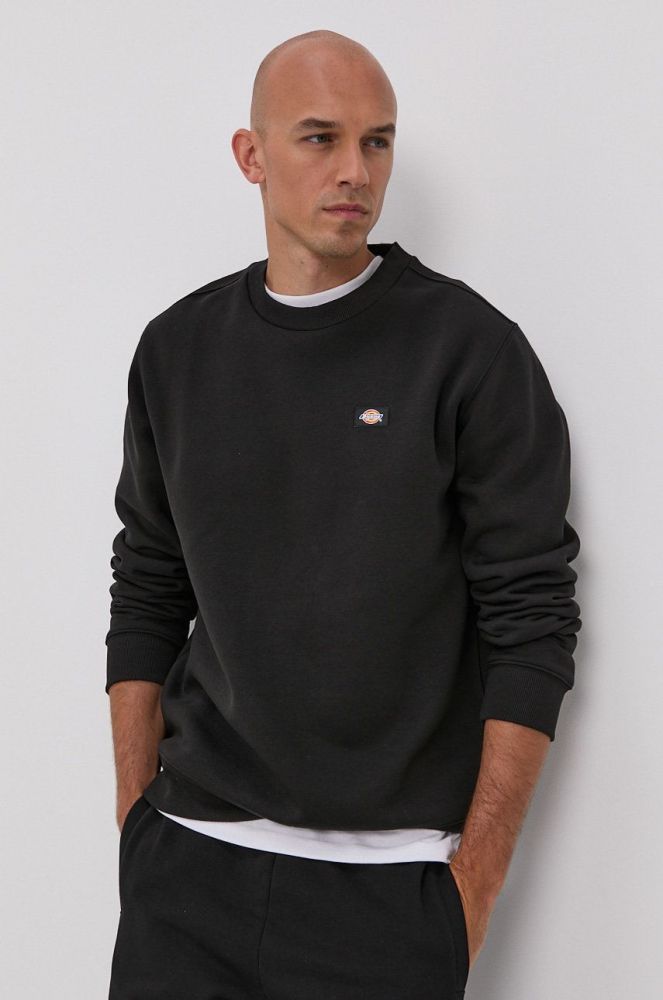 Кофта Dickies чоловіча колір чорний гладка DK0A4XCEBLK-BLACK