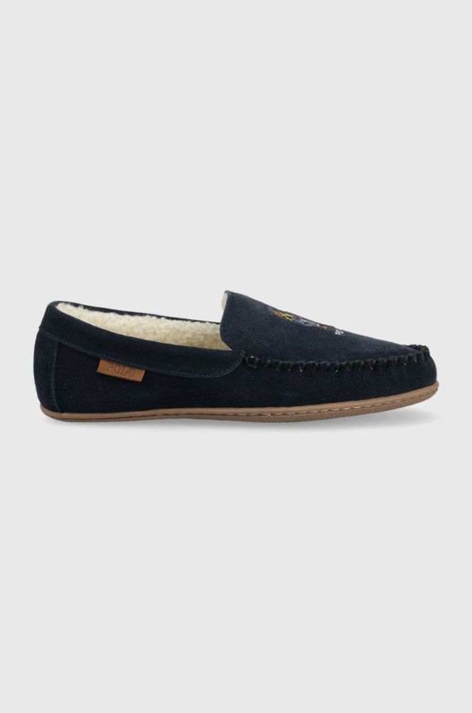 Тапочки Polo Ralph Lauren Collins Bear колір синій RF103864