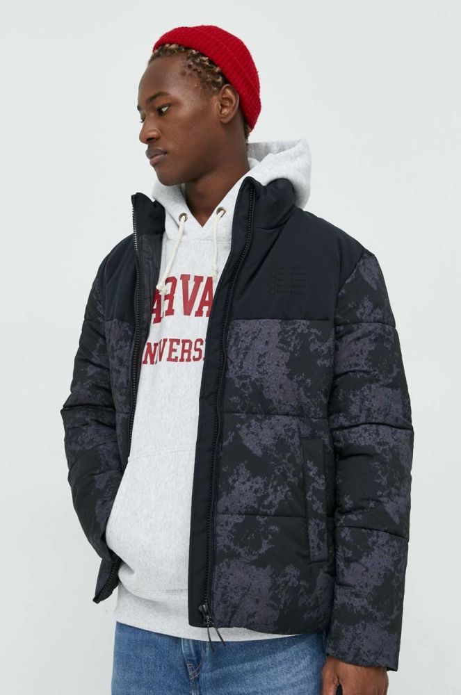 Куртка Champion чоловіча колір чорний перехідна oversize 218086-WRE/ALL/NB