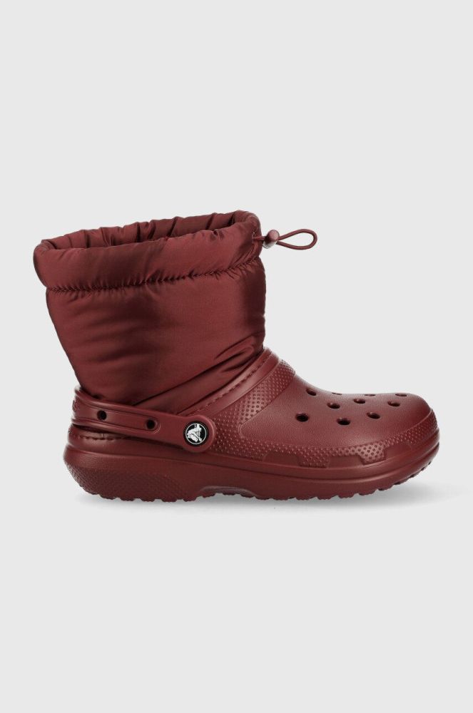 Зимові чоботи Crocs Classic Lined Neo Puff Boot Classic колір бордовий 206630