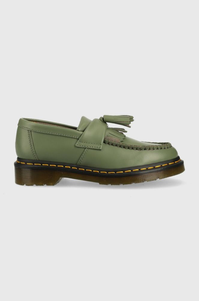 Шкіряні мокасини Dr. Martens Adrian YS колір зелений