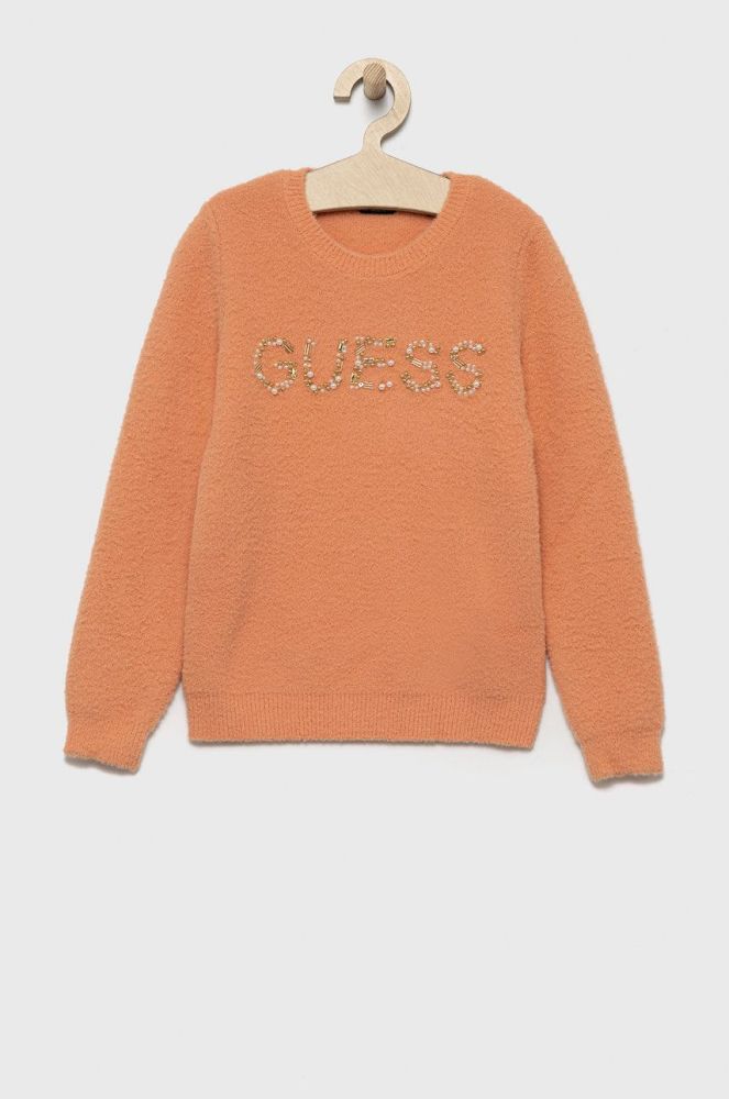 Дитячий светр Guess колір помаранчевий легкий