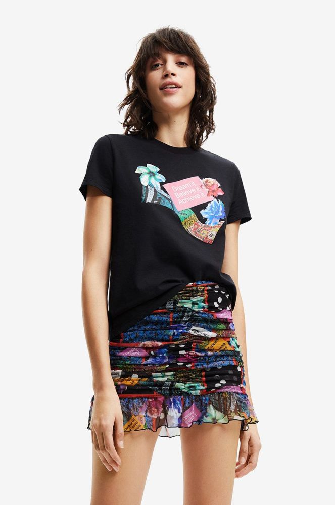 Футболка Desigual колір чорний