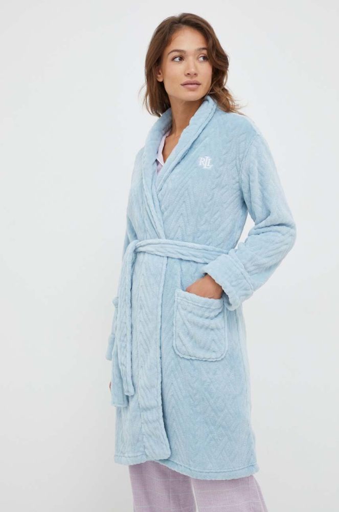 Халат Lauren Ralph Lauren колір блакитний (3549823)