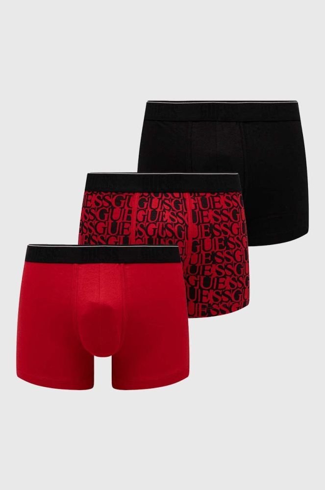 Боксери Guess 3-pack чоловічі колір червоний (3640831)