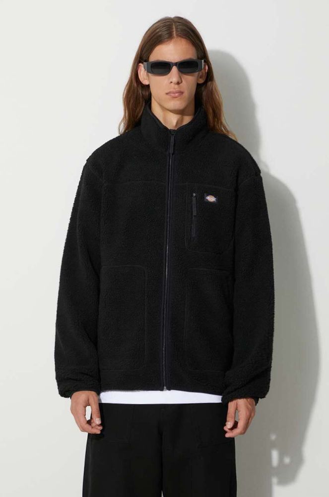 Кофта Dickies чоловіча колір чорний однотонна (3587995)