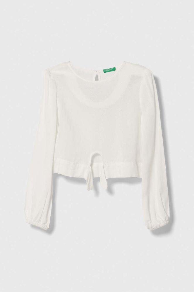 Дитяча кофта United Colors of Benetton колір білий візерунок