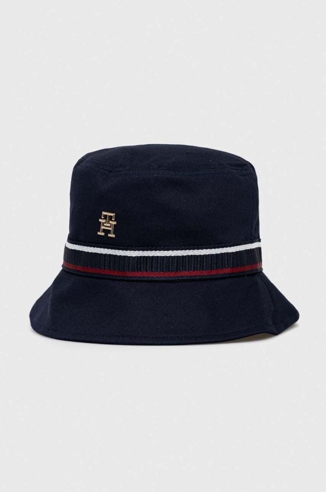Бавовняний капелюх Tommy Hilfiger колір синій з бавовни (3259874)