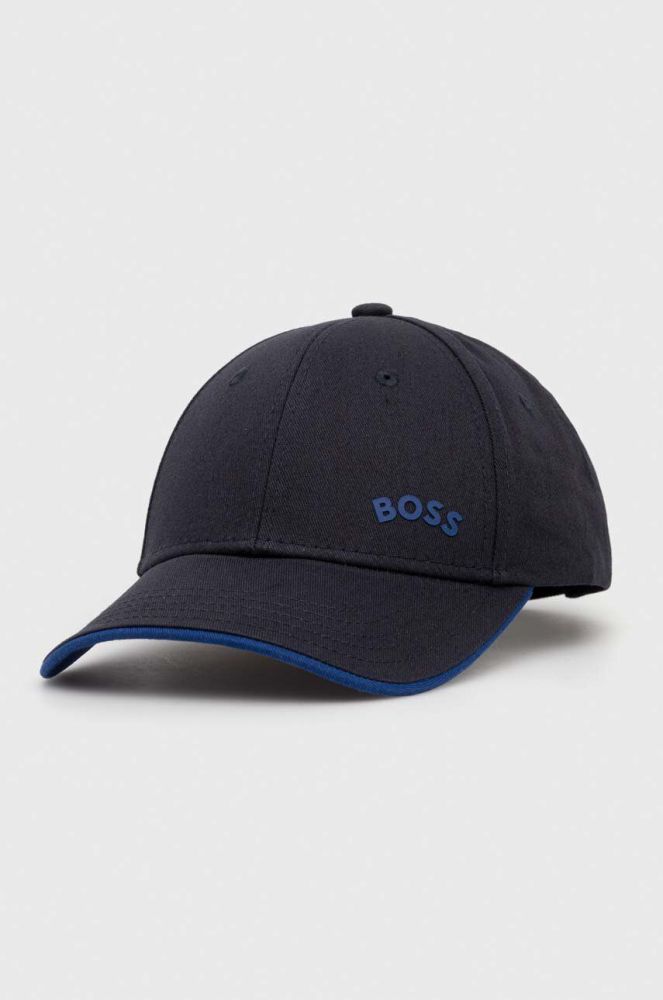 Бавовняна бейсболка Boss Green BOSS GREEN однотонна колір блакитний