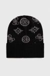 Шапка з домішкою вовни Guess колір чорний (3473712)