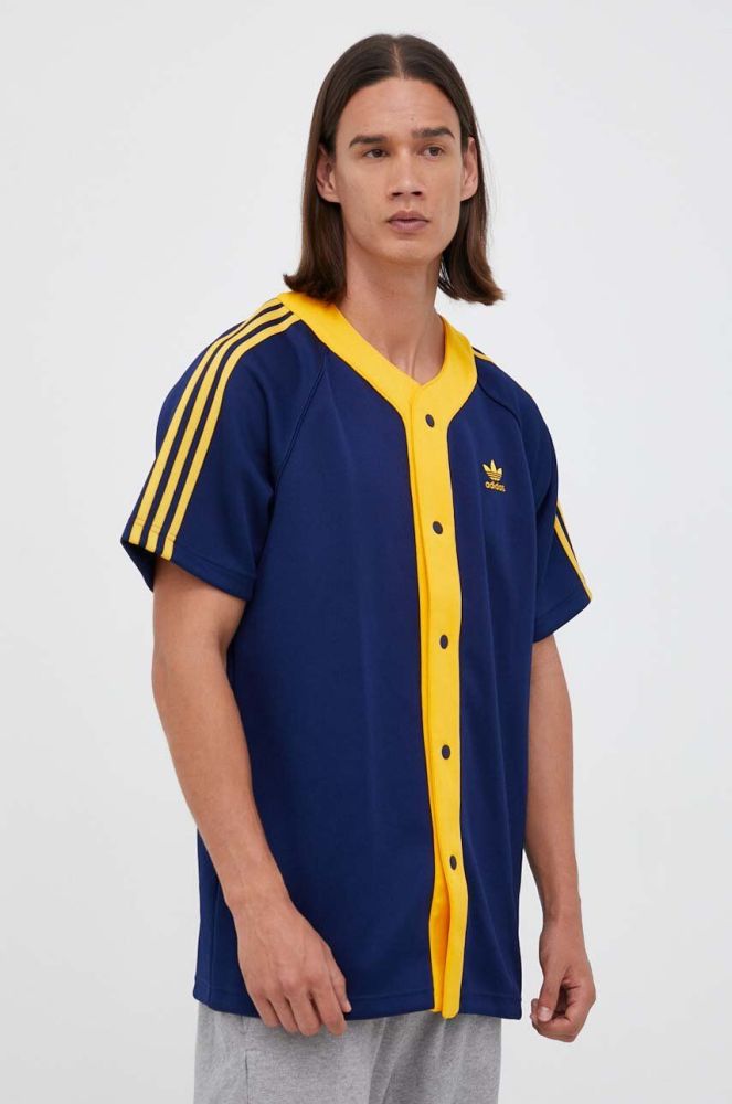 Сорочка adidas Originals колір синій relaxed