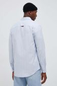 Бавовняна сорочка Tommy Jeans чоловіча regular комір button-down колір блакитний (3424256)