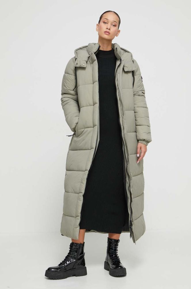 Куртка Superdry жіноча колір зелений зимова (3617844)