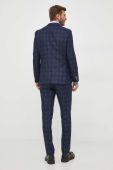 Вовняний костюм BOSS колір синій візерунок (3605827)