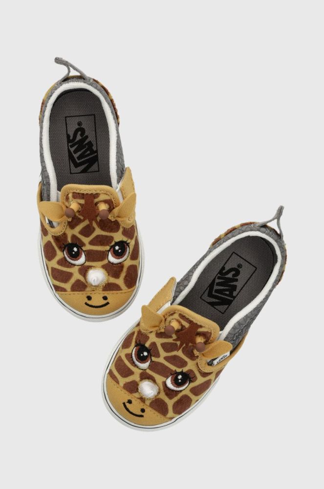 Дитячі кеди Vans Slip-On V Rinoceraffe VN000BVAC0V1 колір жовтий