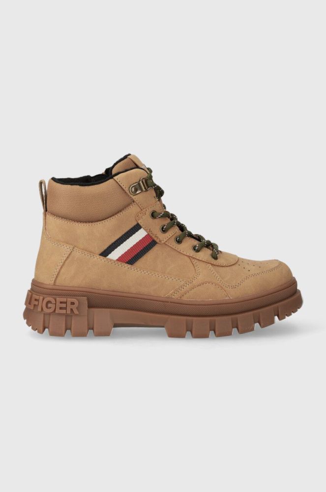 Дитячі зимові черевики Tommy Hilfiger колір коричневий (3401245)