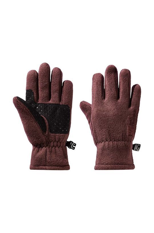 Дитячі рукавички Jack Wolfskin Fleece колір бордо (3522089)