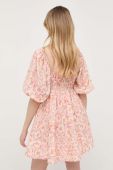 Сукня Bardot колір рожевий mini розкльошена (3319882)
