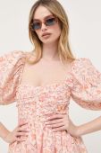 Сукня Bardot колір рожевий mini розкльошена (3319882)