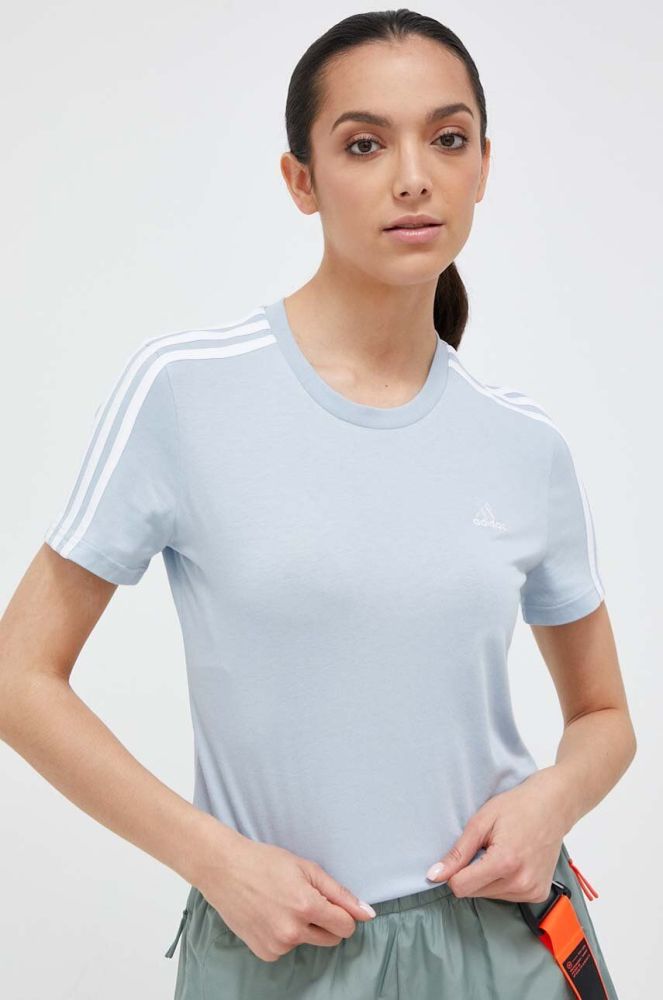 Футболка adidas жіноча колір блакитний