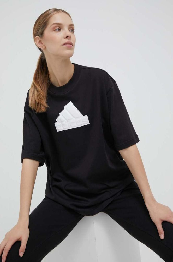 Бавовняна футболка adidas колір чорний (3303289)