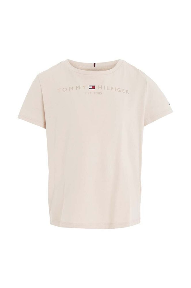 Дитяча бавовняна футболка Tommy Hilfiger колір бежевий (3451843)