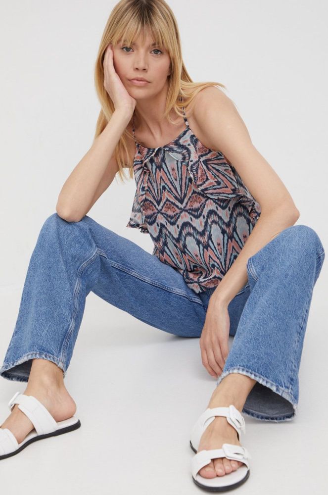Блузка Pepe Jeans Jordan жіноча візерунок колір барвистий