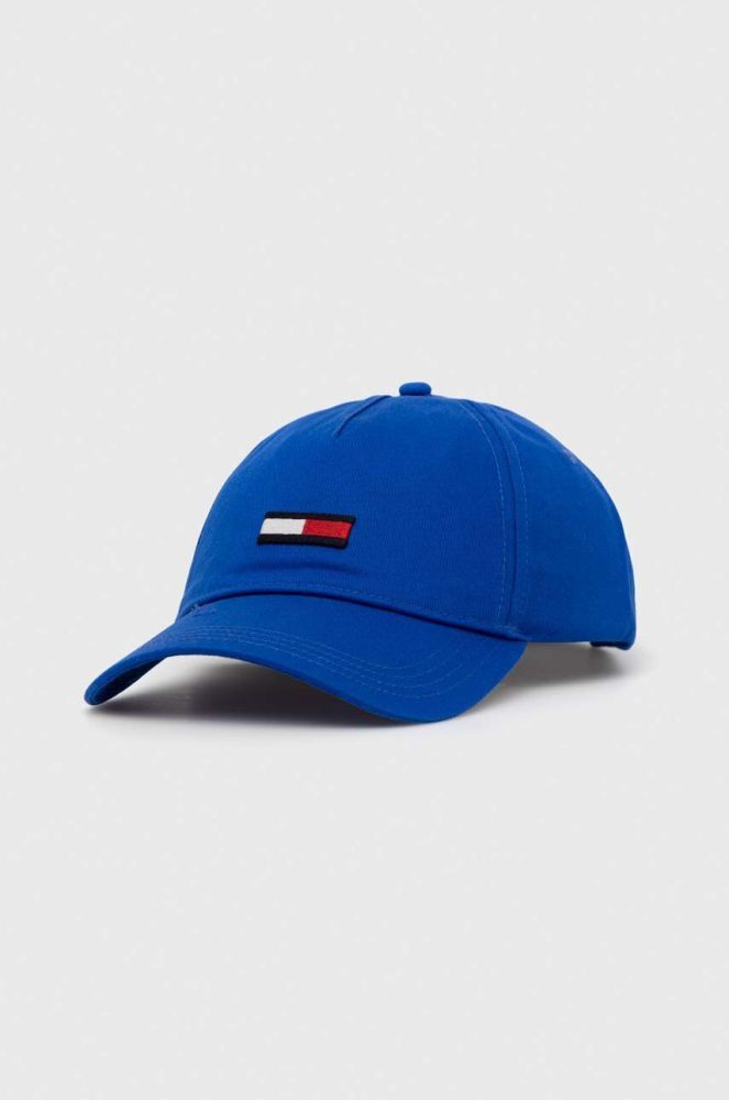 Бавовняна бейсболка Tommy Jeans з аплікацією колір блакитний (2973085)