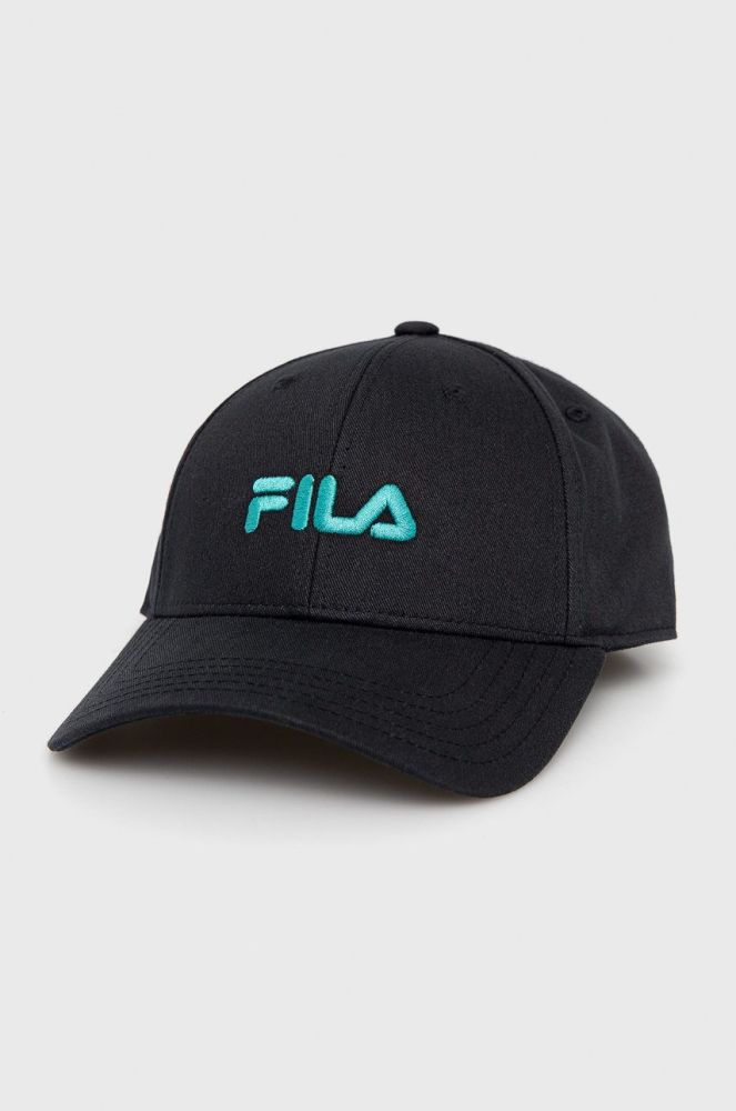 Кепка Fila колір чорний з аплікацією (2610279)