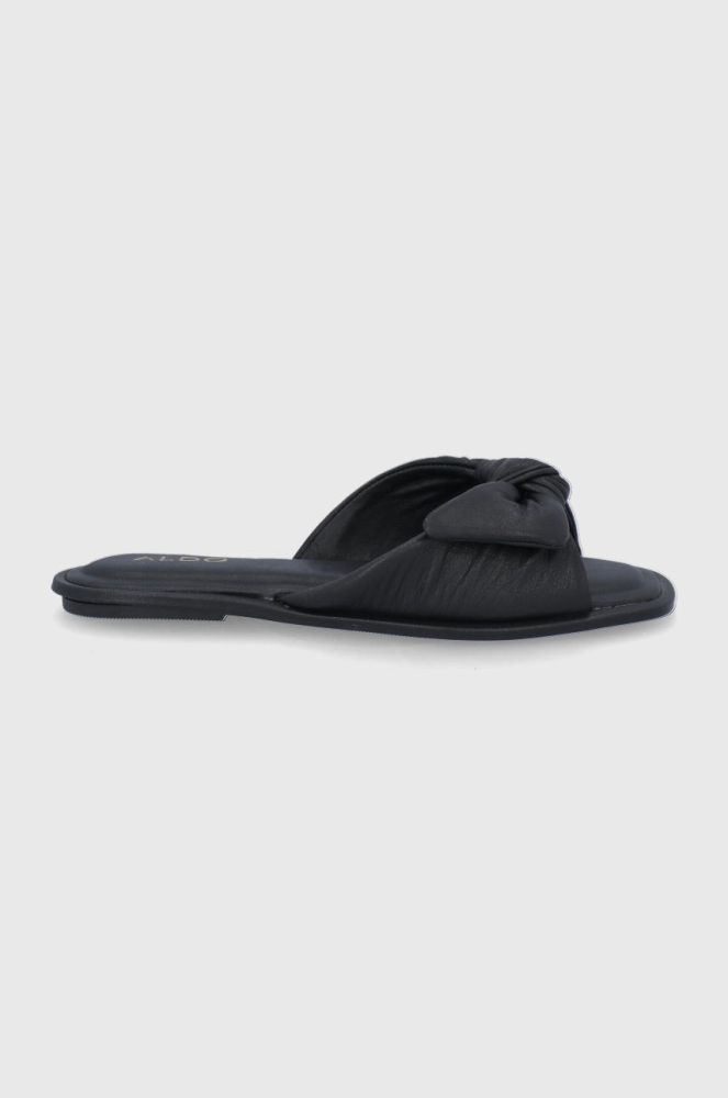 Шкіряні шльопанці Aldo Peony жіночі колір чорний