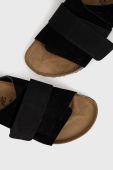 Замшеві шльопанці Birkenstock Kyoto чоловічі колір чорний