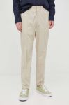 Штани Tiger Of Sweden чоловічі колір бежевий облягаюче