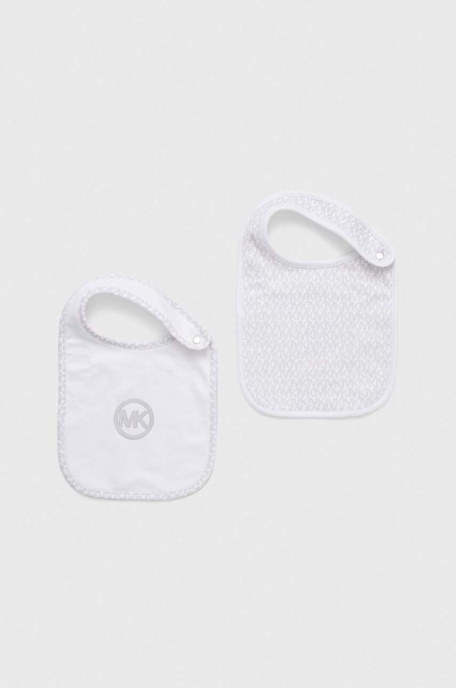 Дитячий слюнявчик Michael Kors 2-pack колір білий (3143773)