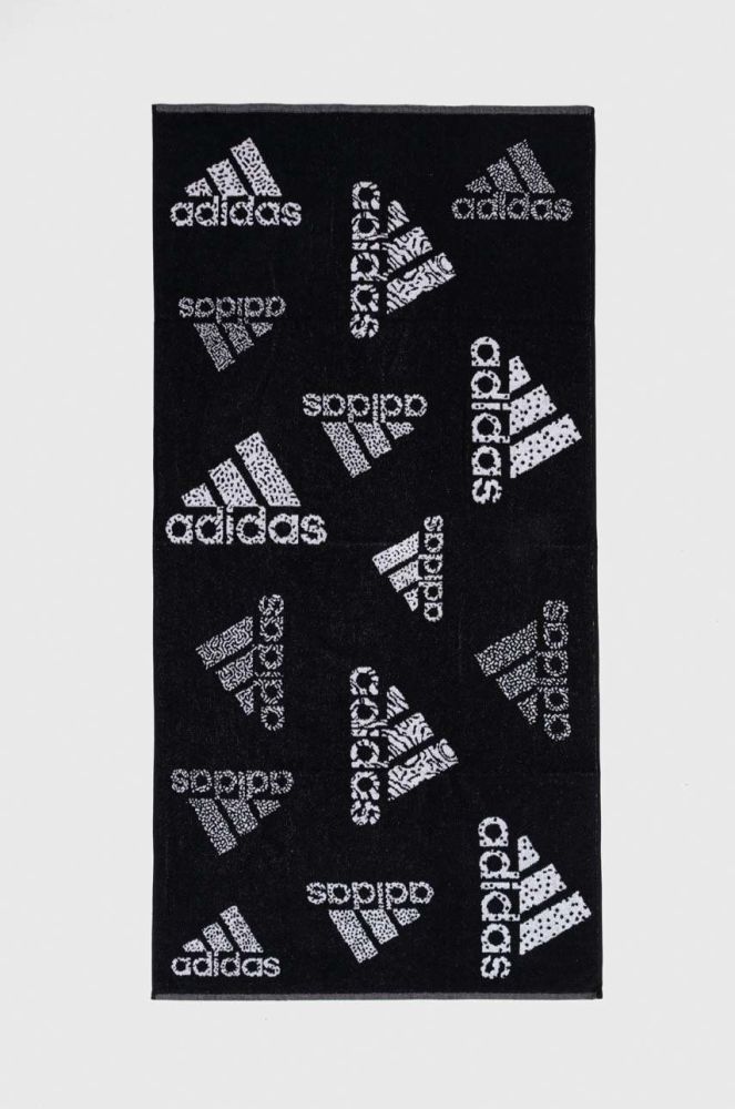 Бавовняний рушник adidas Performance колір чорний