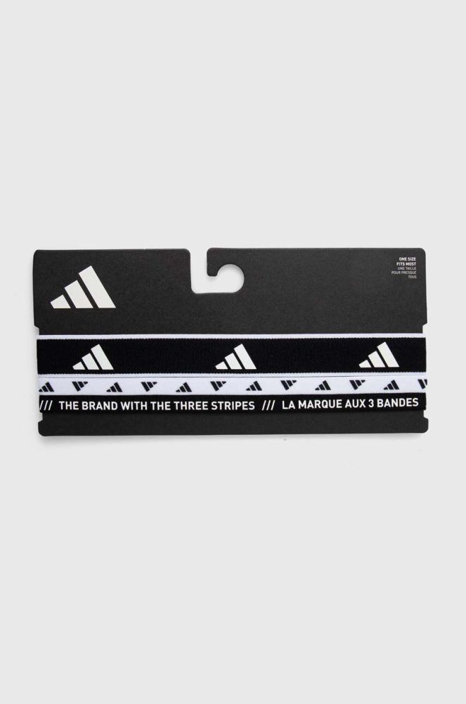 Пов'язки на голову adidas Performance 3-pack колір чорний