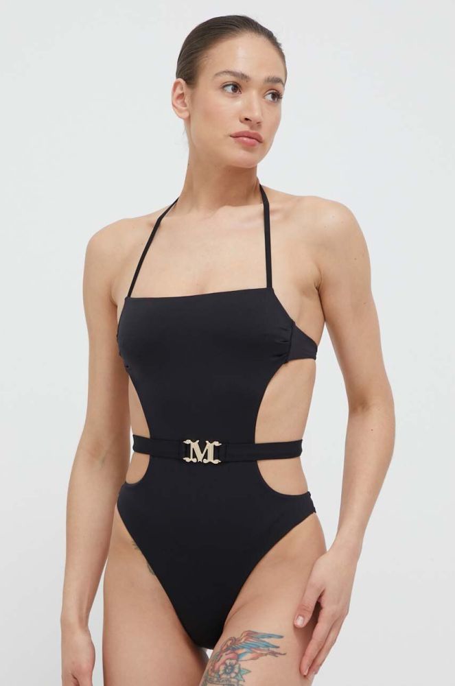 Суцільний купальник Max Mara колір чорний злегка ущільнена чашечка