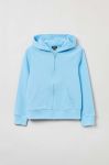 Дитяча бавовняна кофта OVS з капюшоном однотонна колір блакитний (3043116)