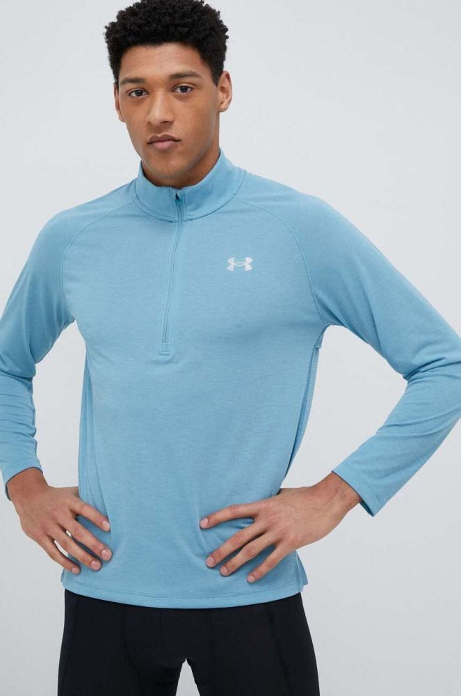 Кофта для бігу Under Armour Streaker колір зелений однотонна
