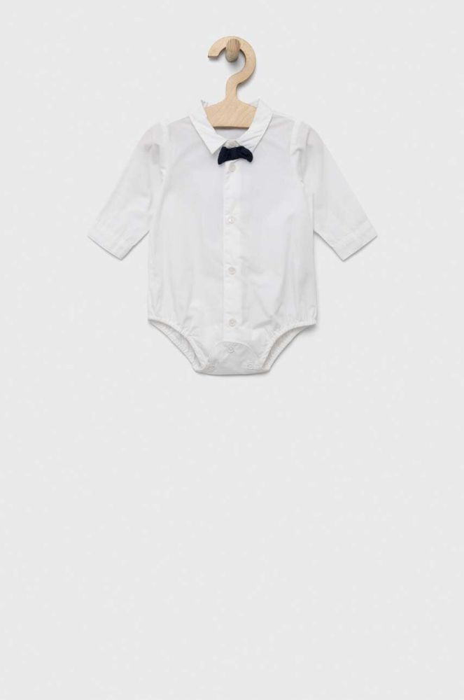 Дитяче бавовняне боді United Colors of Benetton колір білий (3224371)