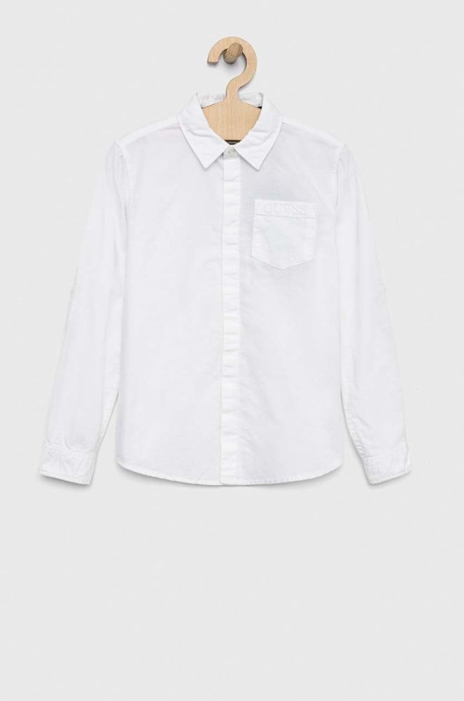 Дитяча бавовняна сорочка Guess колір білий (2917041)