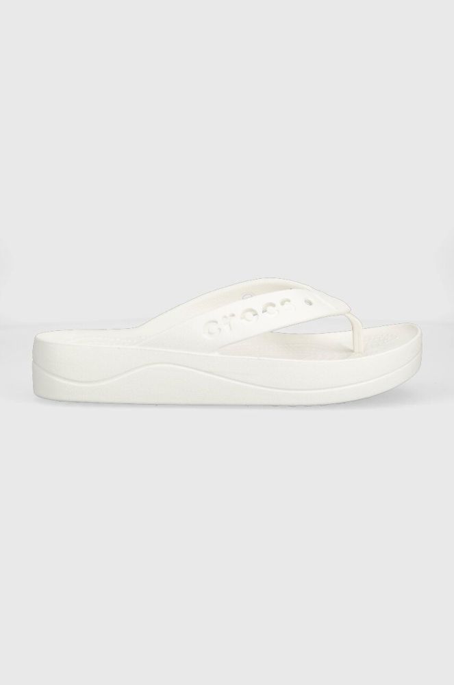 В'єтнамки Crocs Baya Platform Flip жіночі колір білий на платформі 208395