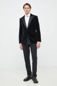 Бавовняний піджак BOSS колір чорний