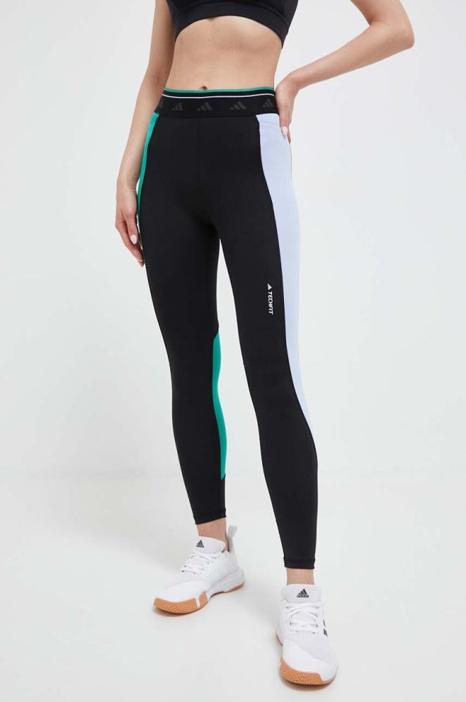 Легінси для тренувань adidas Performance Techfit Colorblock колір чорний візерунок