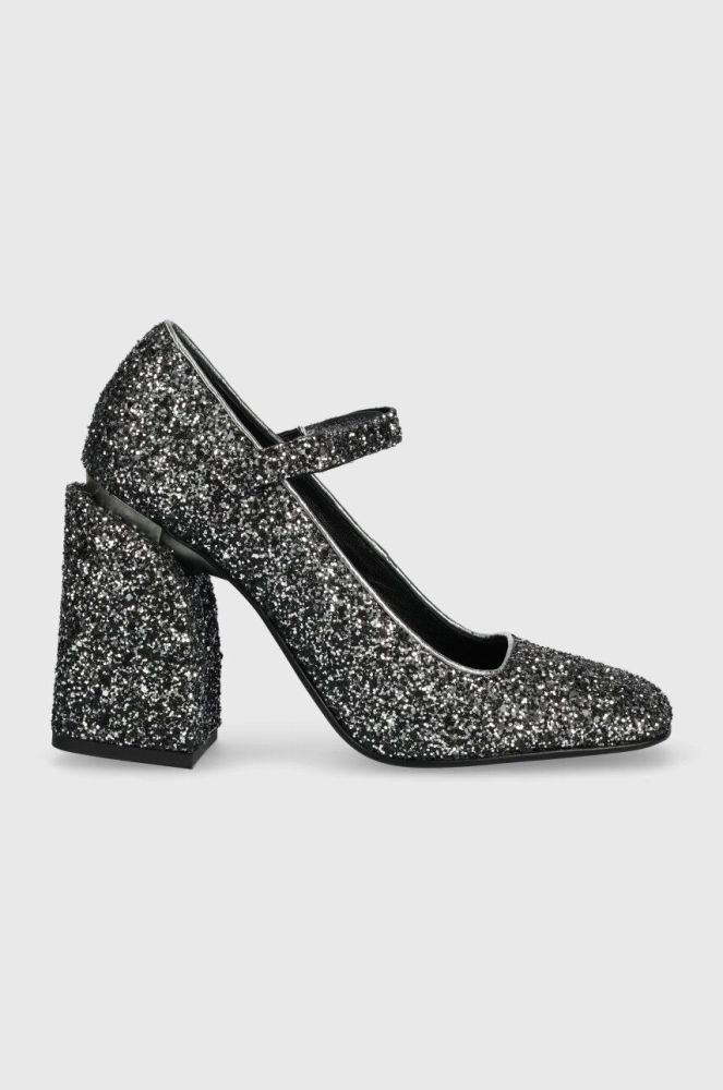 Туфлі Pinko Claudie Mary Jane колір срібний каблук блок 100862 A0O4 ZZI