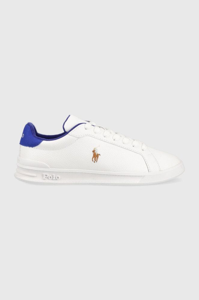 Шкіряні кросівки Polo Ralph Lauren HRT CT II колір білий 809892328001