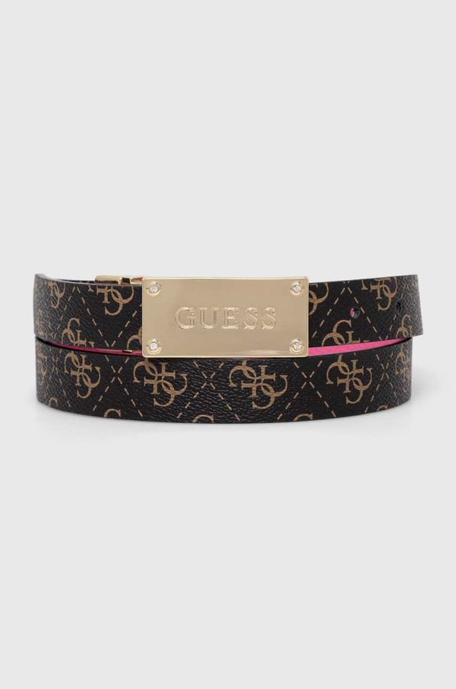 Двосторонній ремінь Guess жіночий колір коричневий (3144642)