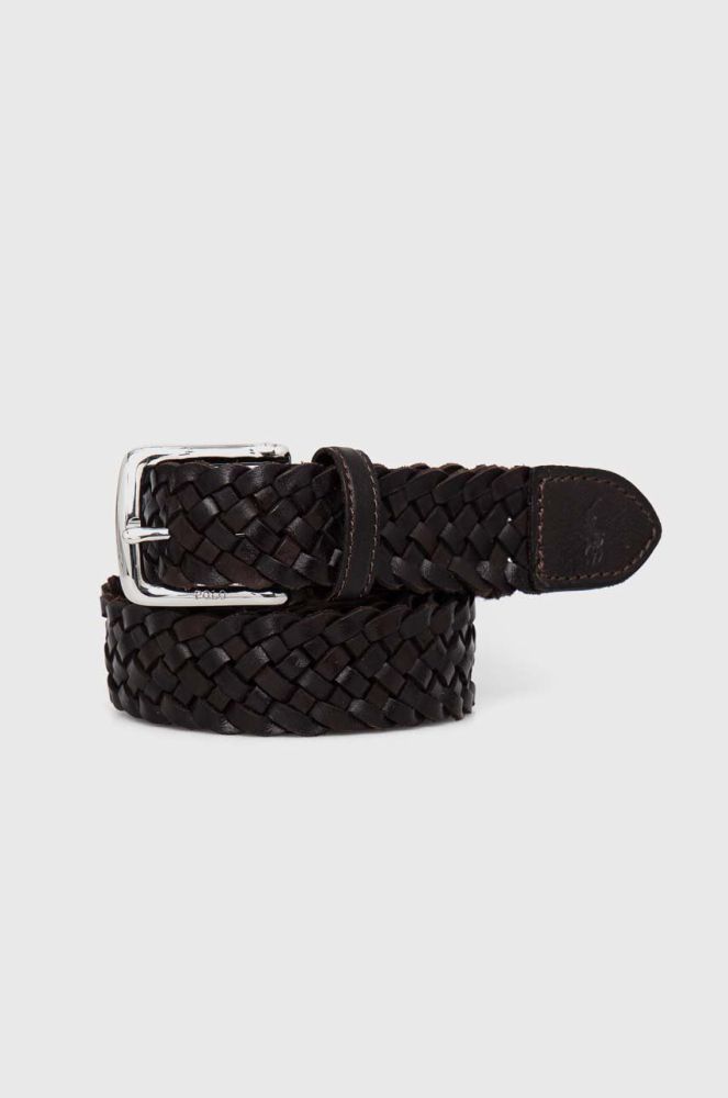 Шкіряний ремінь Polo Ralph Lauren чоловічий колір коричневий (3031289)